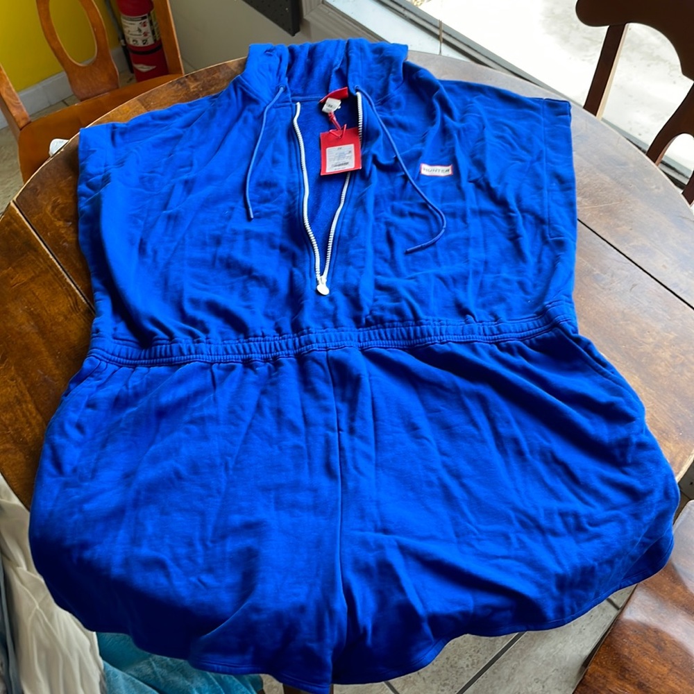 NWT Bright blue romper size 2X